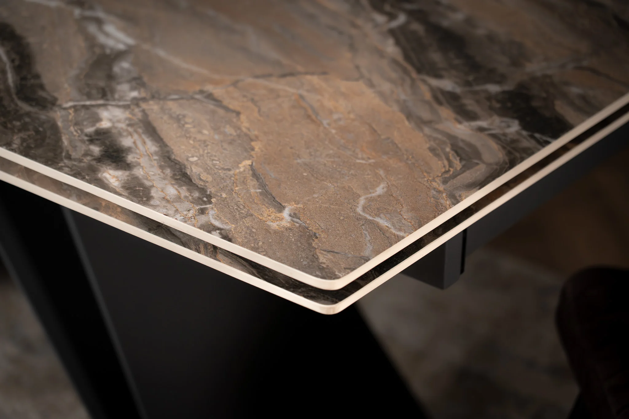 Extendable Sintered Stone Dining Table 180-260cm – Apollo Taupe Marble - Image 8