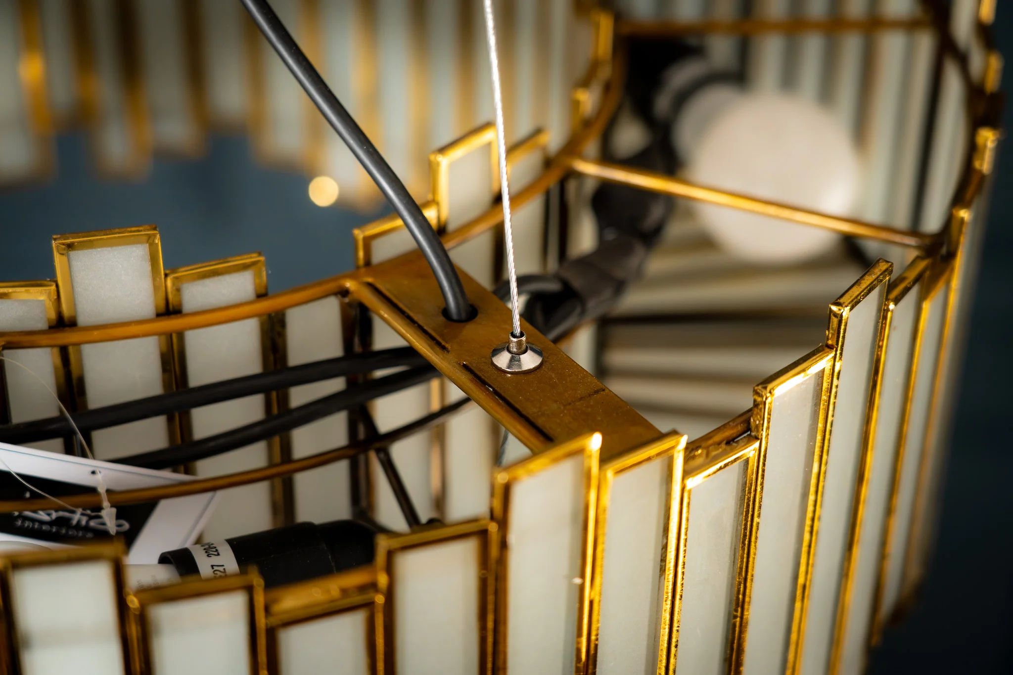 Glass Chandelier 60 cm with Gold Finish – Aurora - Image 10