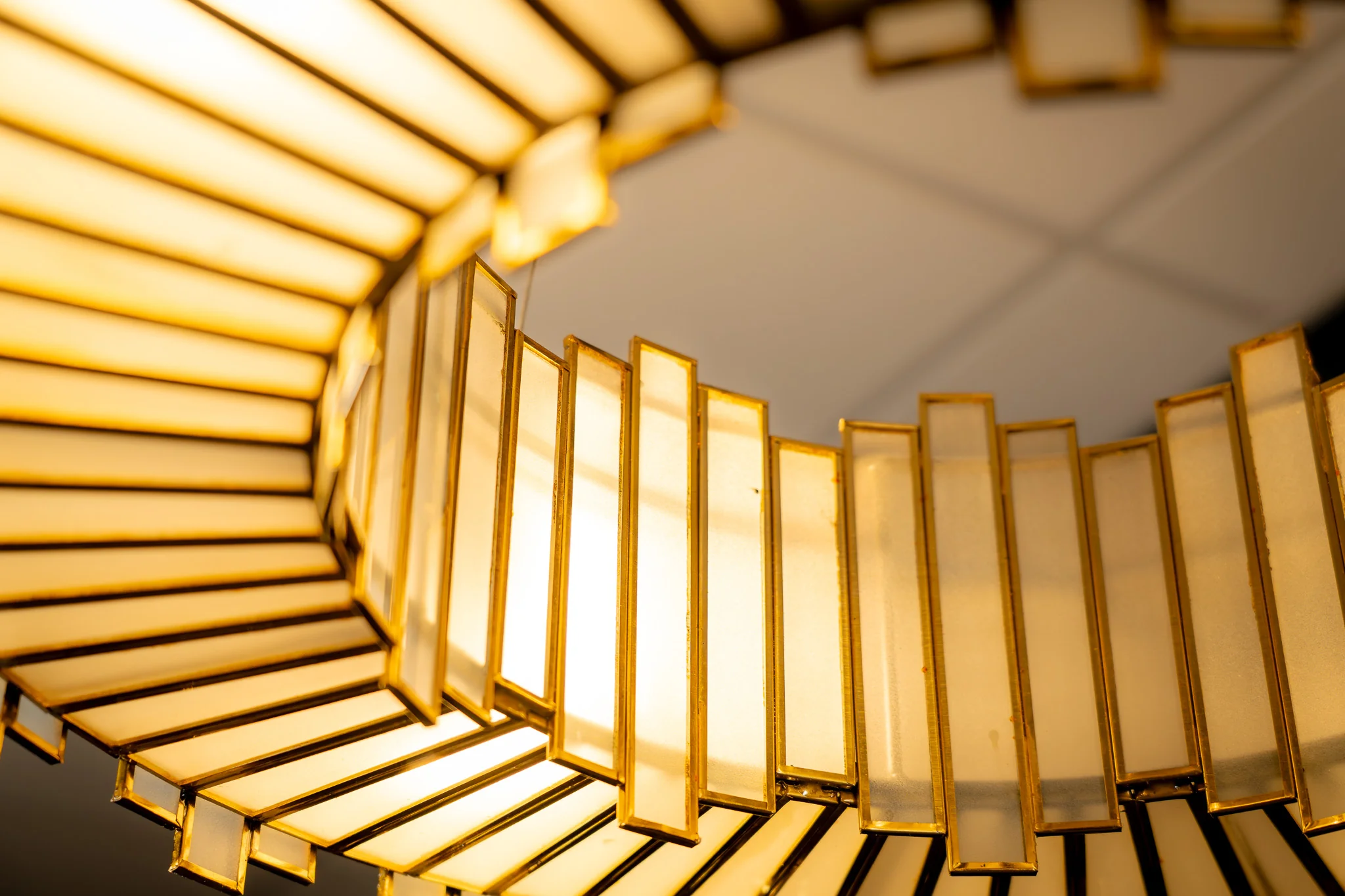 Glass Chandelier 60 cm with Gold Finish – Aurora - Image 3