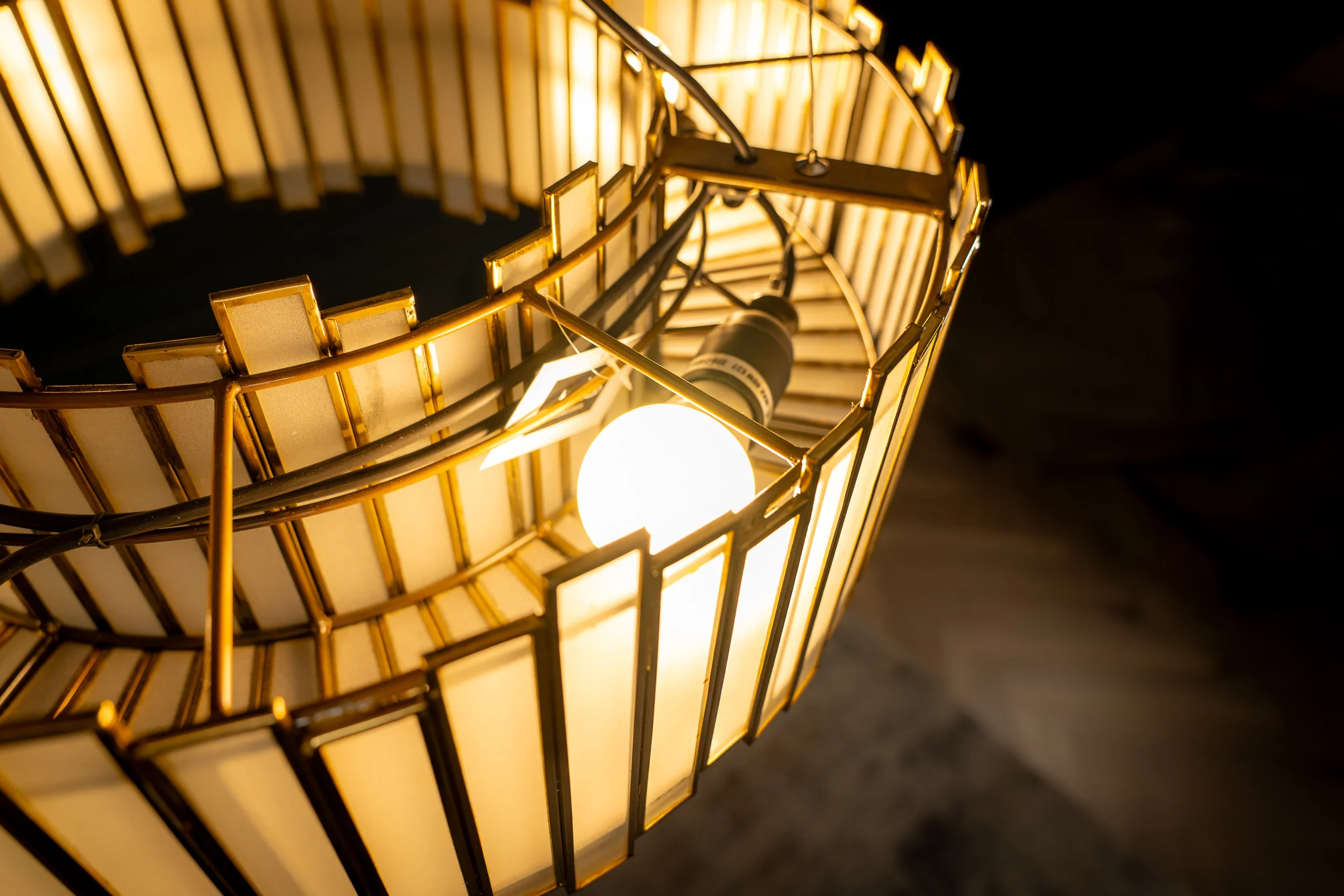 Glass Chandelier 60 cm with Gold Finish – Aurora - Image 4