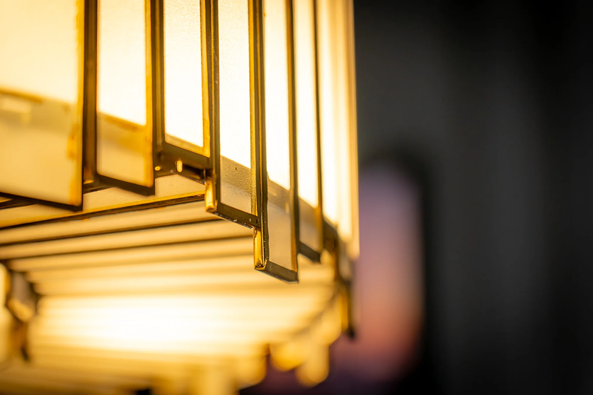 Glass Chandelier 60 cm with Gold Finish – Aurora - Image 7