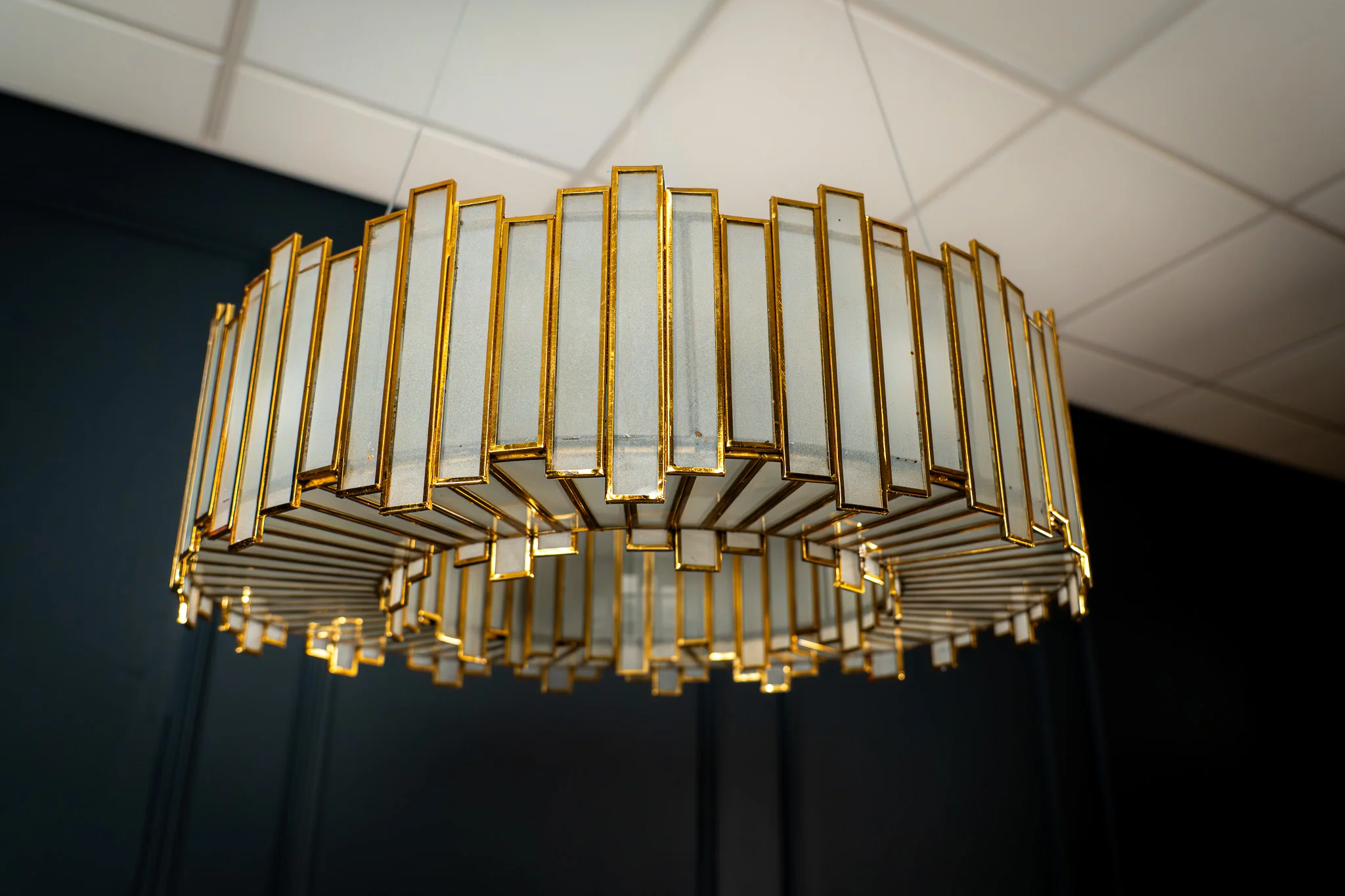 Glass Chandelier 60 cm with Gold Finish – Aurora - Image 8