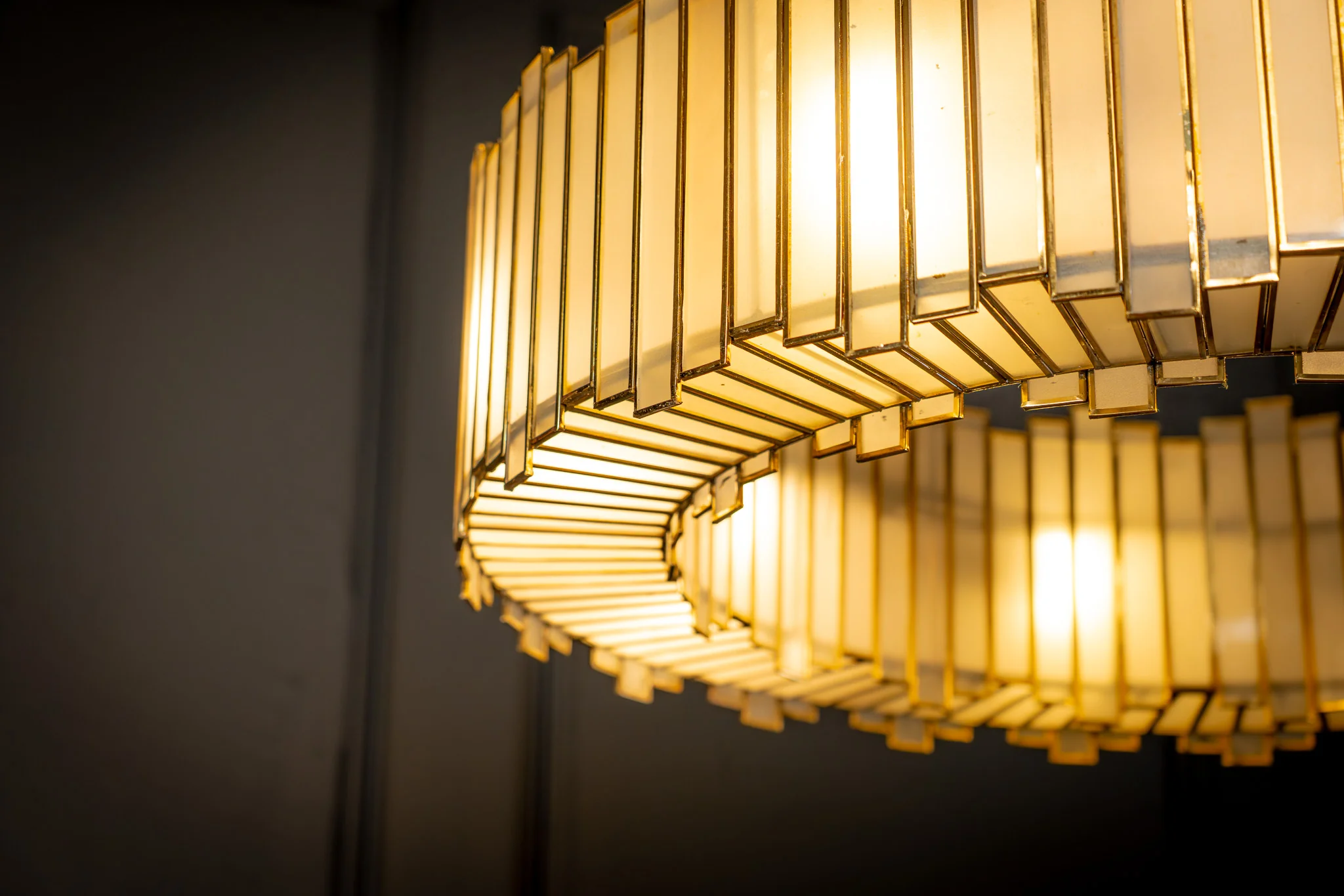 Glass Chandelier 90 cm with Gold Finish – Aurora - Image 4
