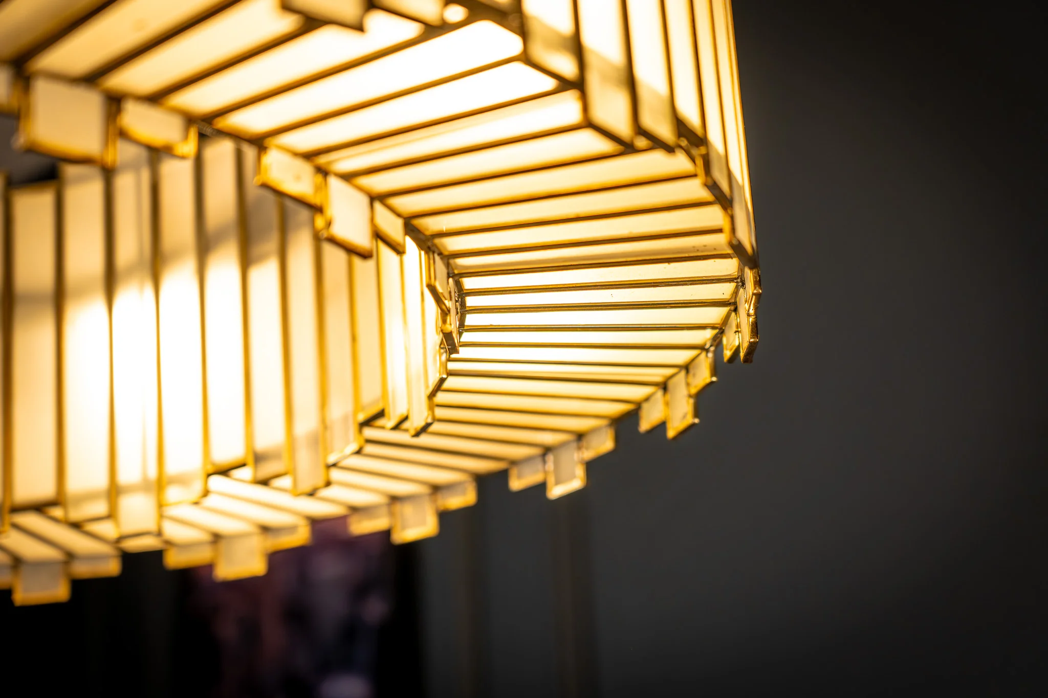 Glass Chandelier 90 cm with Gold Finish – Aurora - Image 5