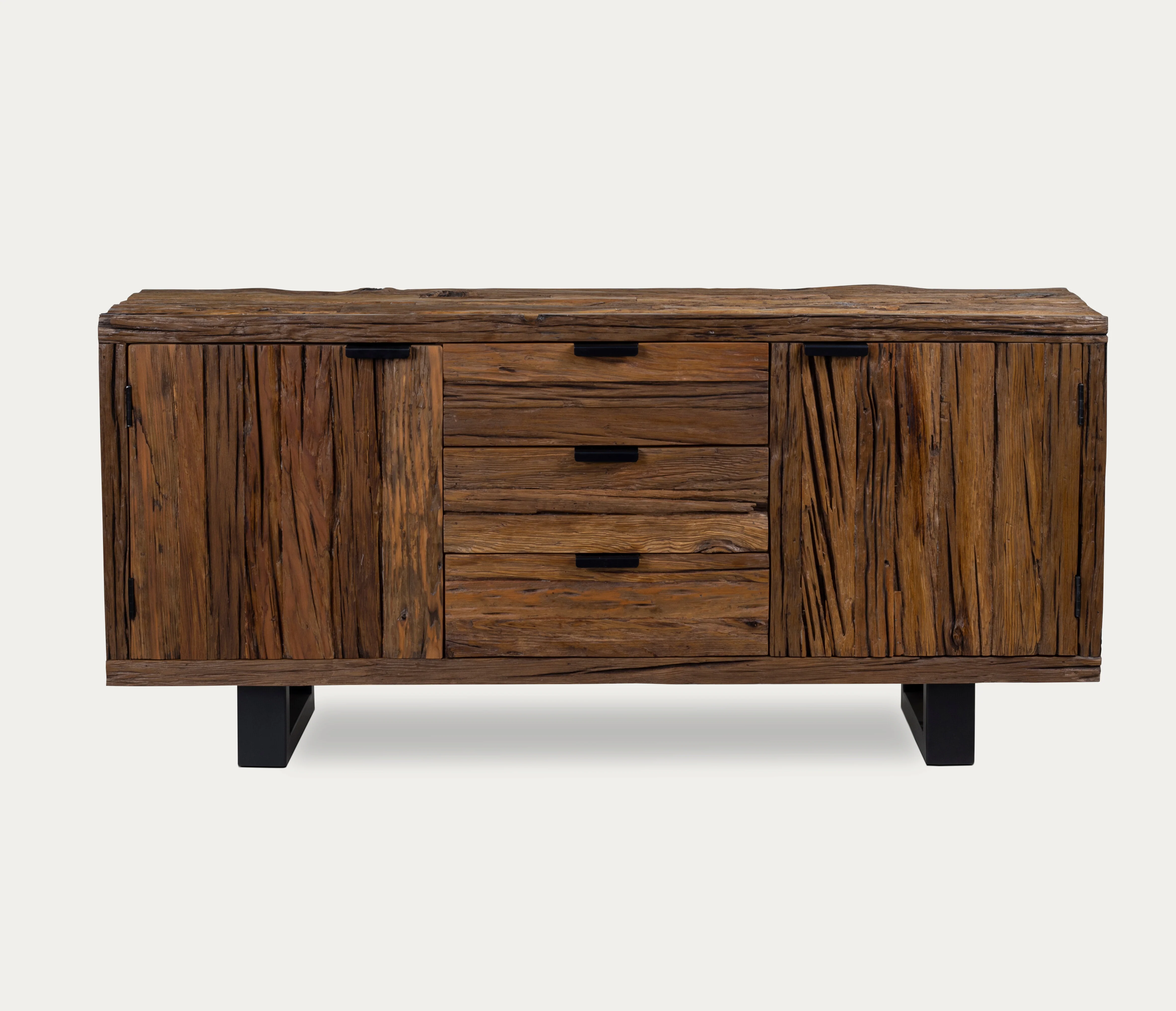 Recycled Wood Sideboard with Black Metal Legs 160 cm – Forest - Image 11