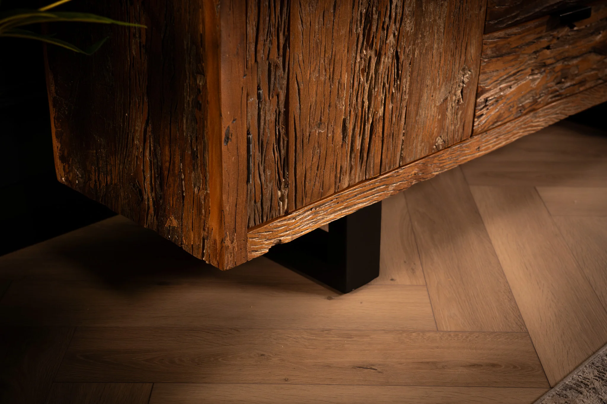Recycled Wood Sideboard with Black Metal Legs 160 cm – Forest - Image 8