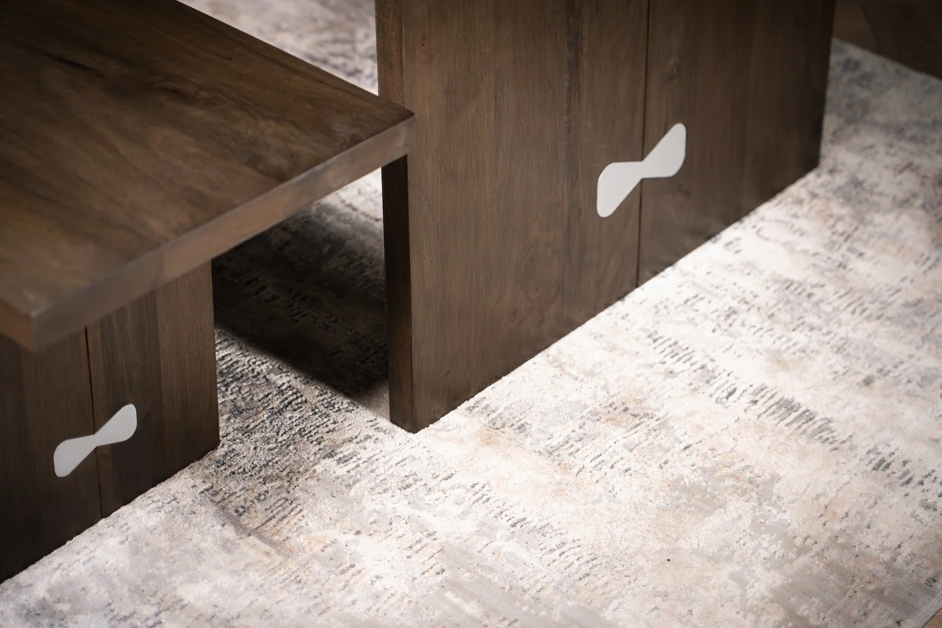 Solid Mango Wood Dark Brown Dining Table 200cm – Butterfly Pedestal Base - Image 5