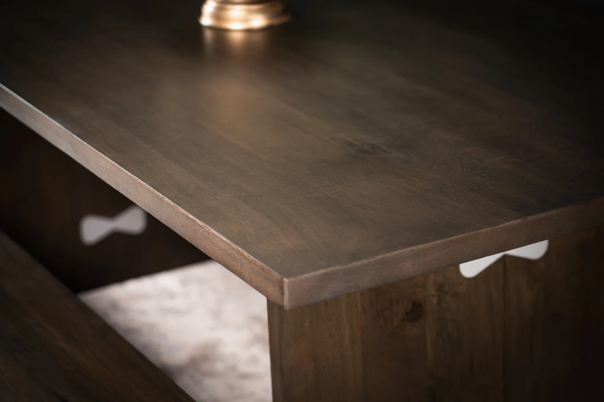 Solid Mango Wood Dark Brown Dining Table 200cm – Butterfly Pedestal Base - Image 6