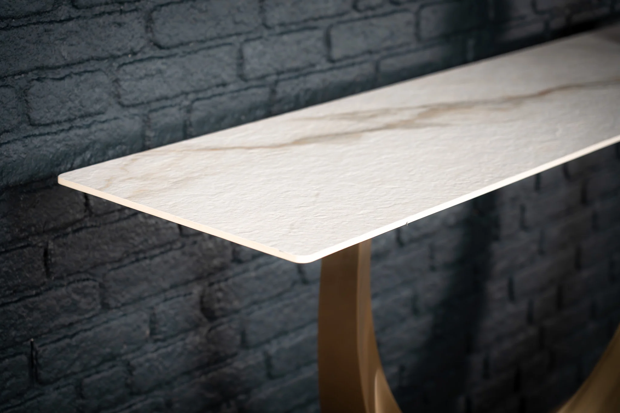 Sintered Stone Console Table White Concrete Texture 160 cm – Cetona - Image 5