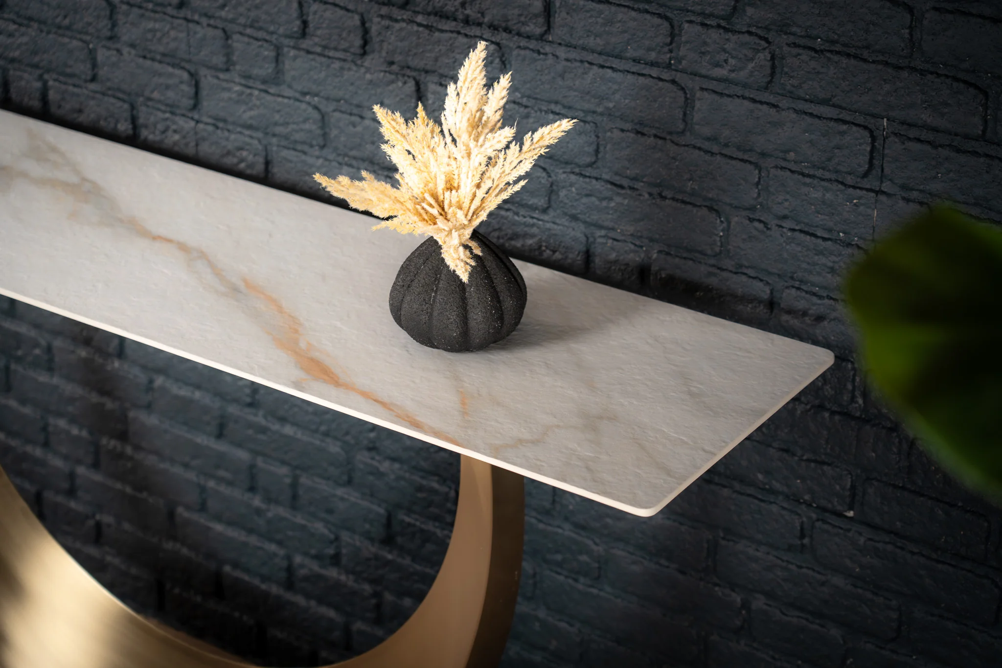 Sintered Stone Console Table White Concrete Texture 160 cm – Cetona - Image 7