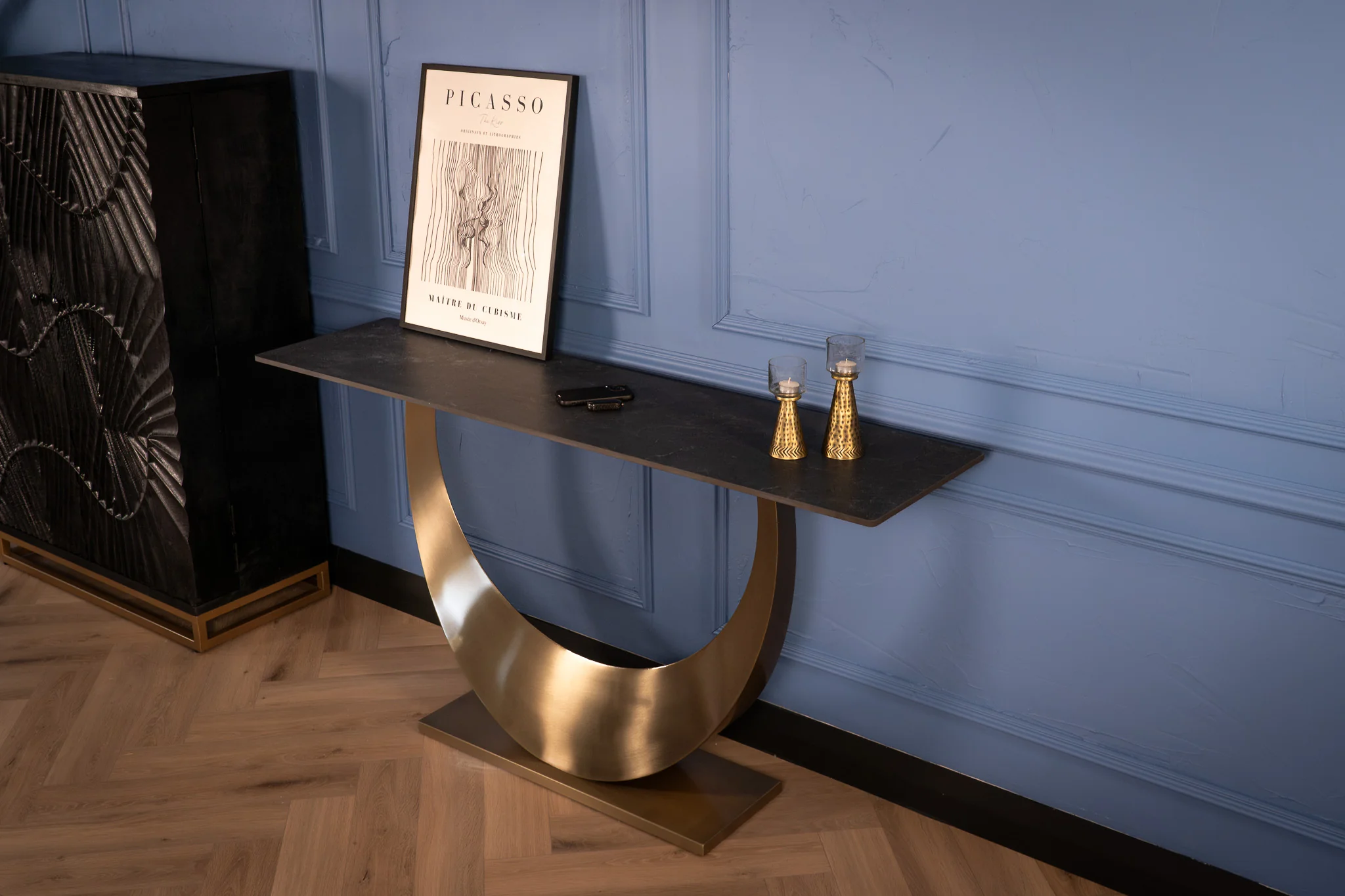 Sintered Stone Console Table Black Diamond 160 cm – Cetona - Image 6