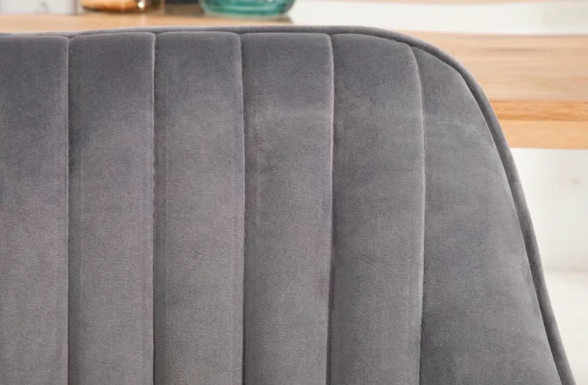 Chair TURIN with armrests velvet silver grey - Image 5