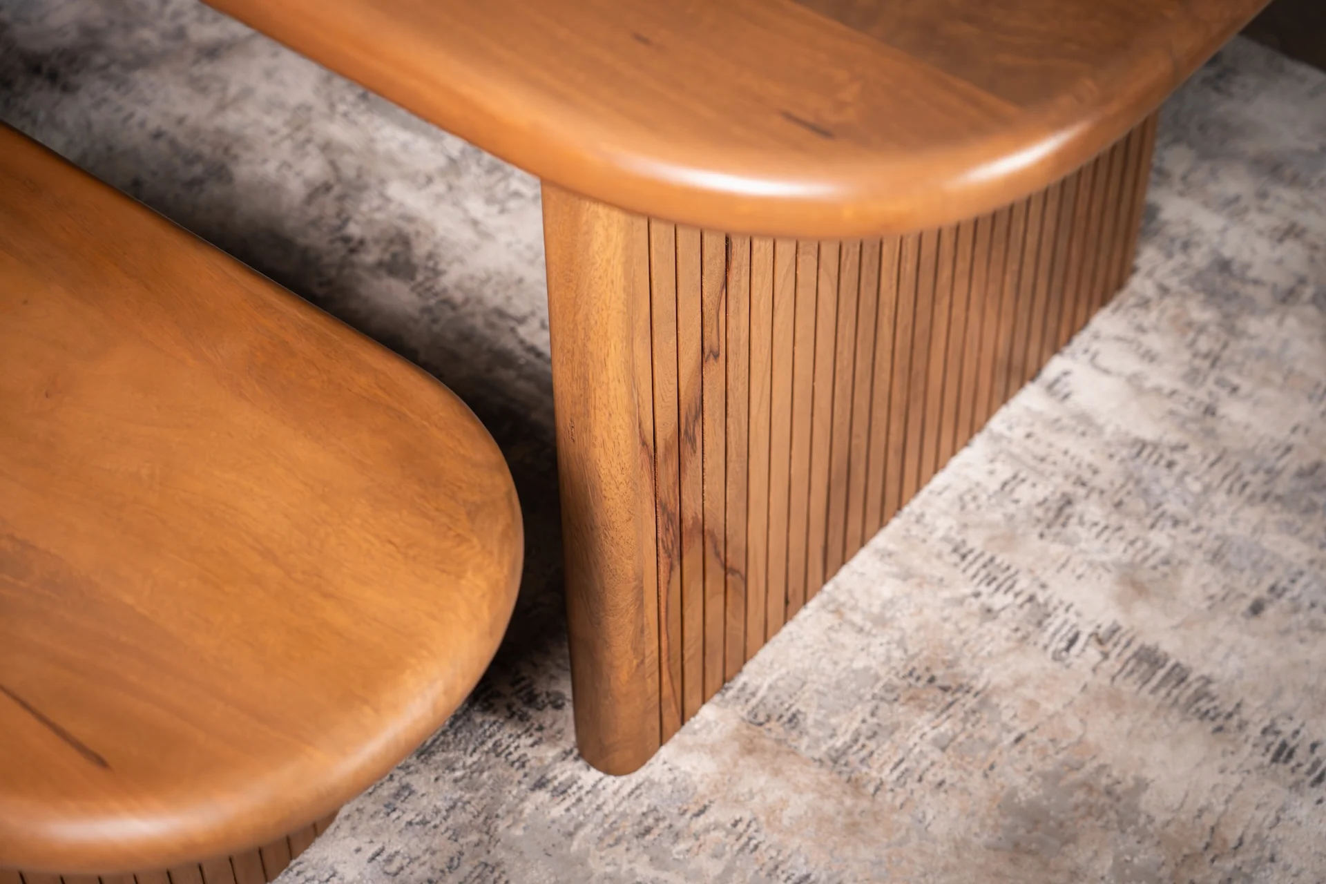 Solid Mango Wood Oval Dining Table 200cm – Como Pedestal Base with Round Edges - Image 8