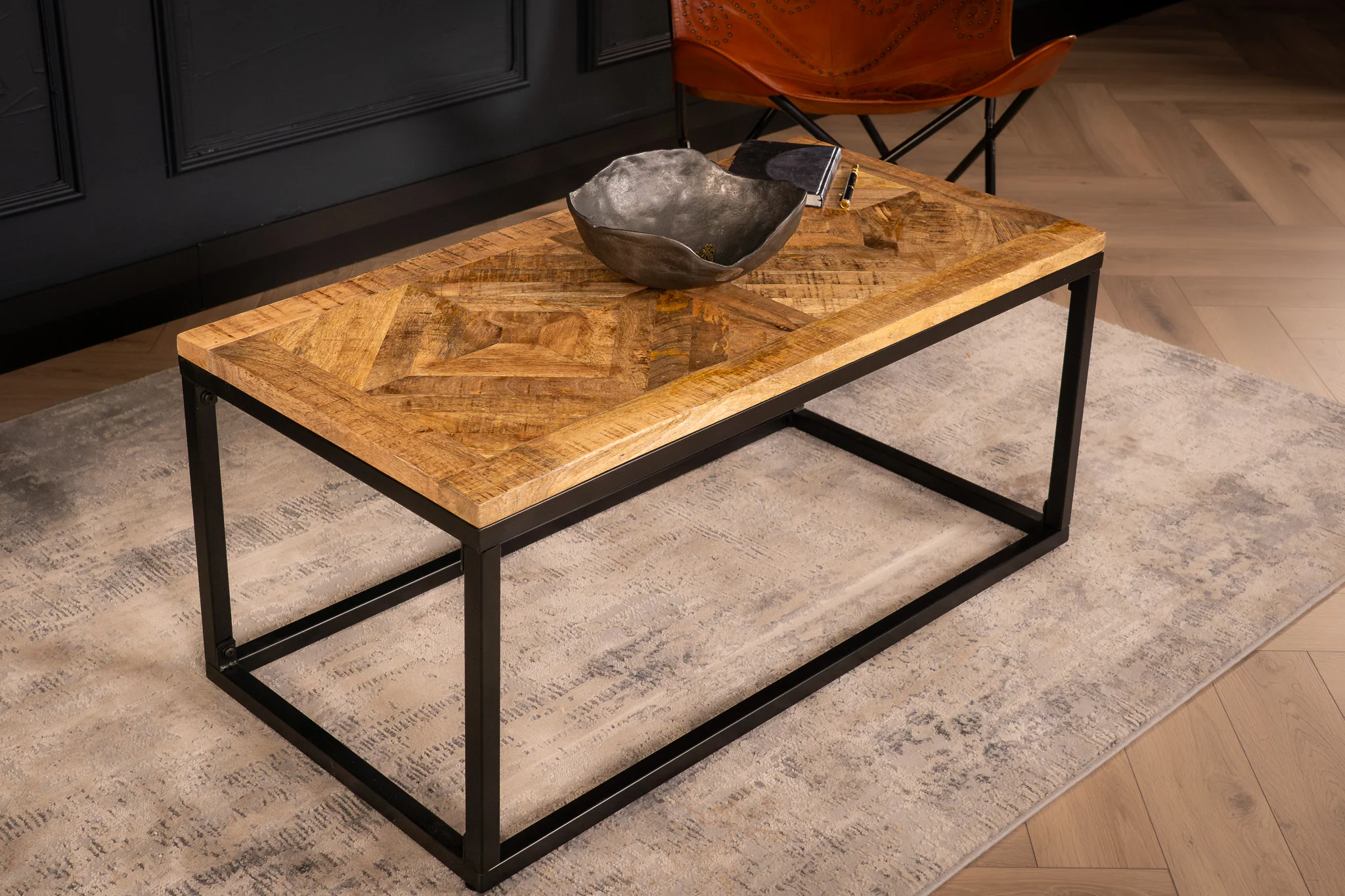Solid Mango Wood Coffee Table 100 cm – Artwood