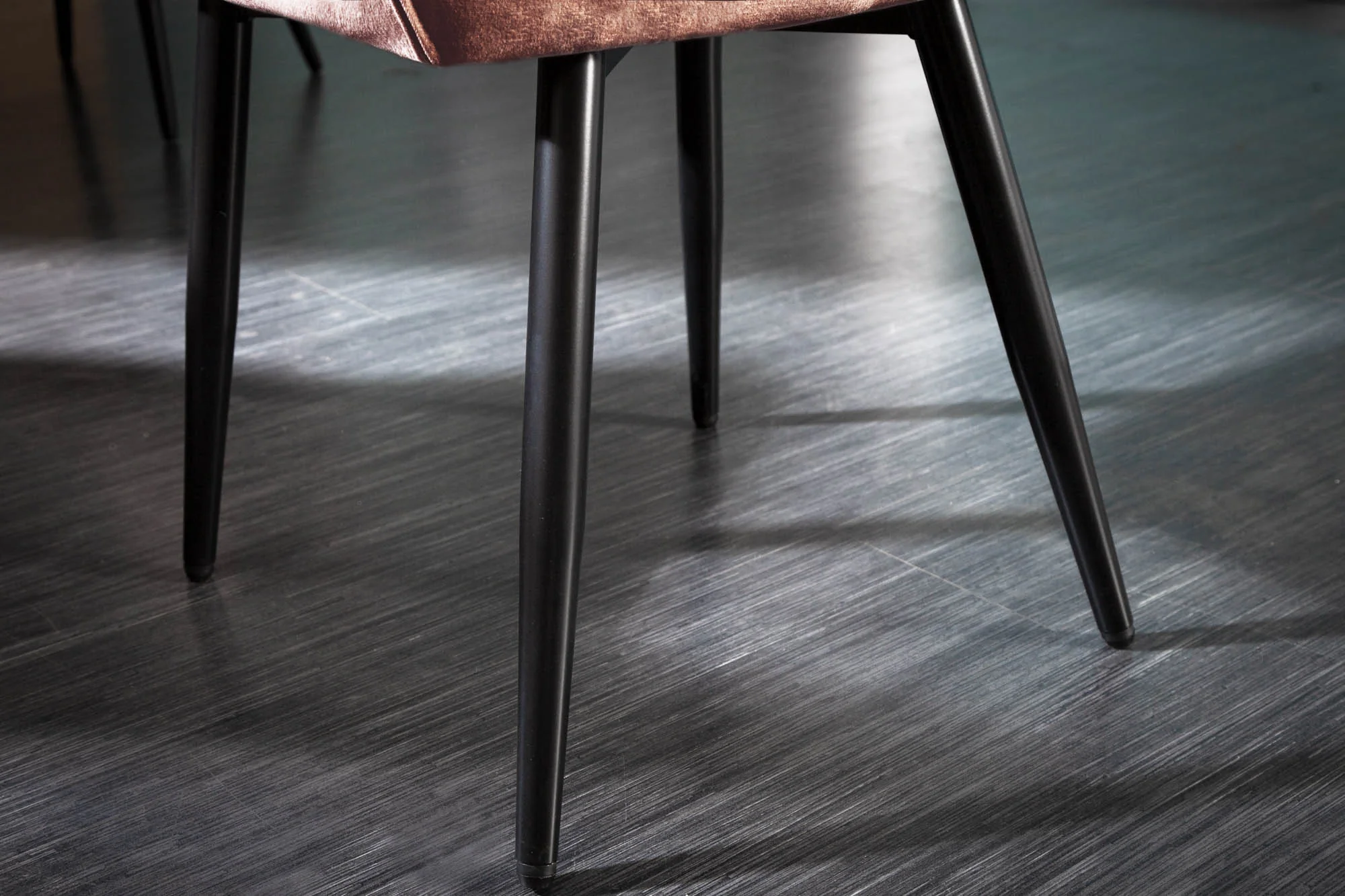 Velvet Dining Chair Brown Chesterfield – Milano - Image 4
