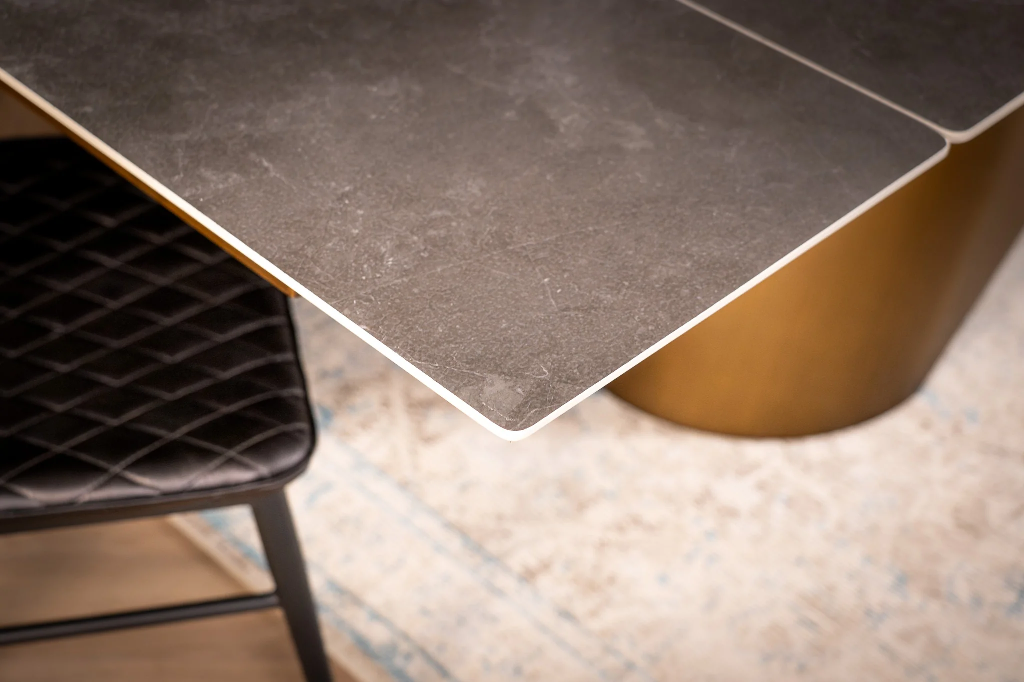 Extendable Sintered Stone Dining Table 180-260cm – Nemesis Vienna Black Gold - Image 5