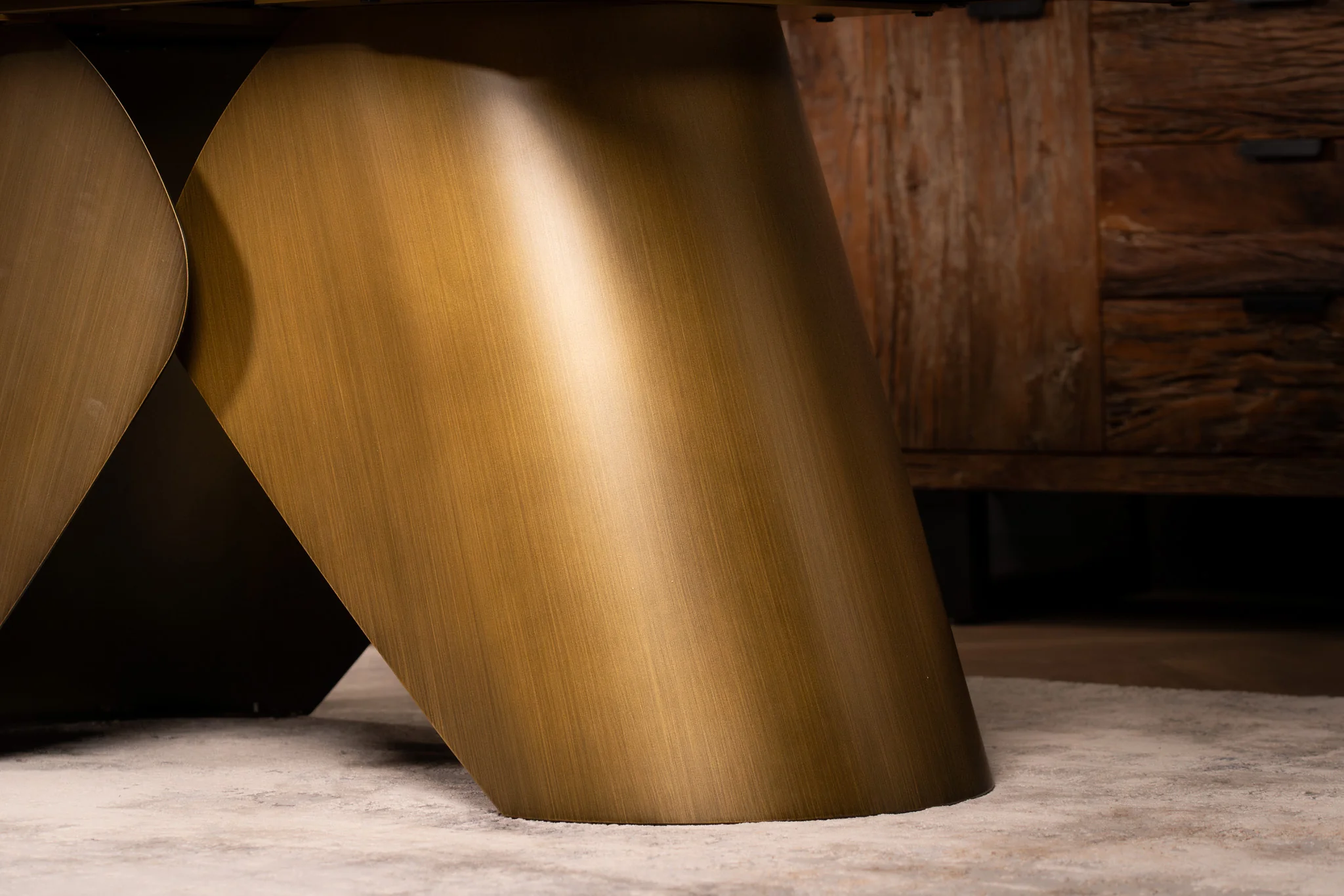 Extendable White Marble Sintered Stone Dining Table 180-260cm – Nemesis Concrete Texture - Image 7