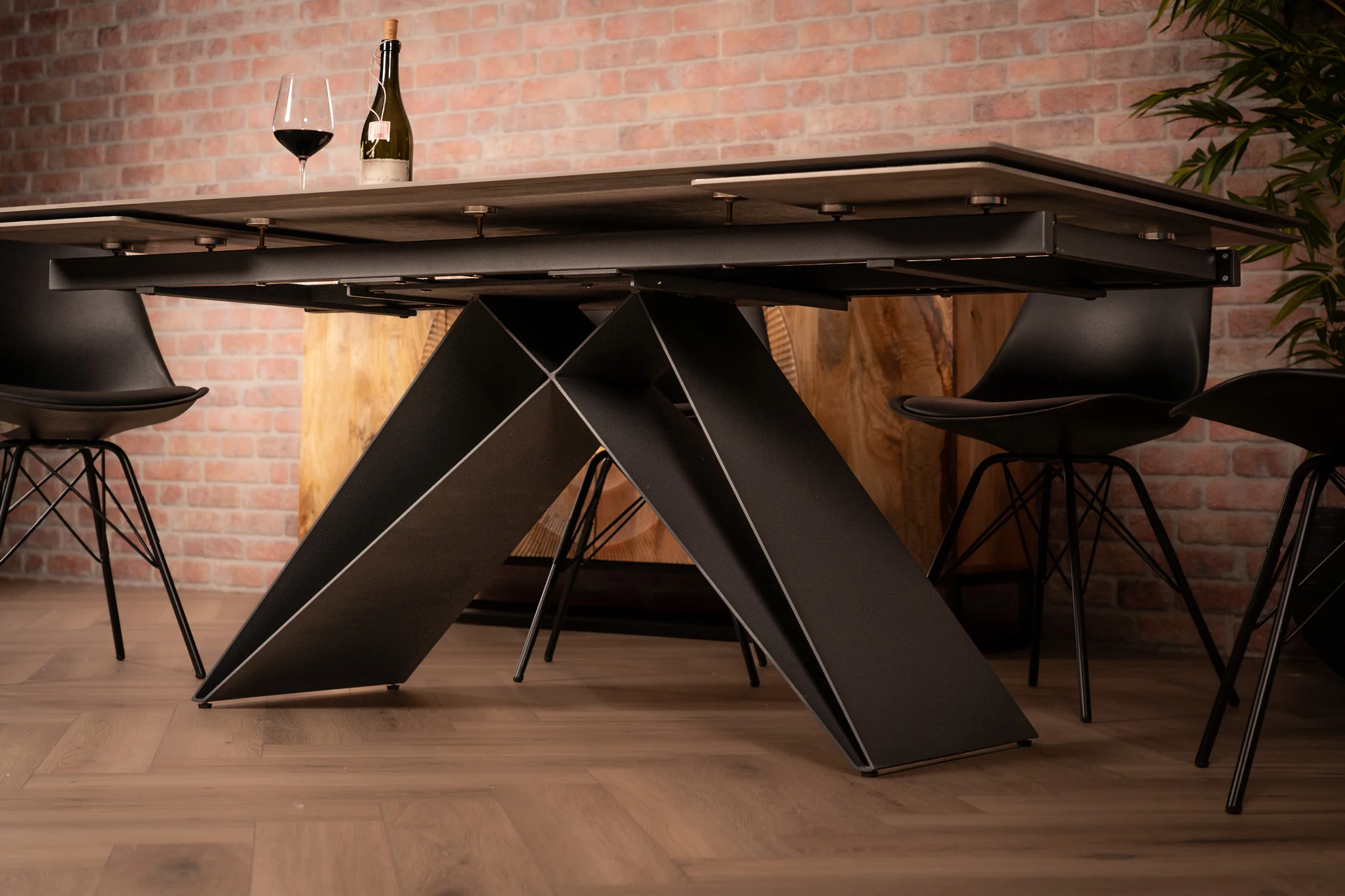 Extendable Sintered Stone Dining Table 180-260cm – Apollo Grey Concrete Look - Image 8