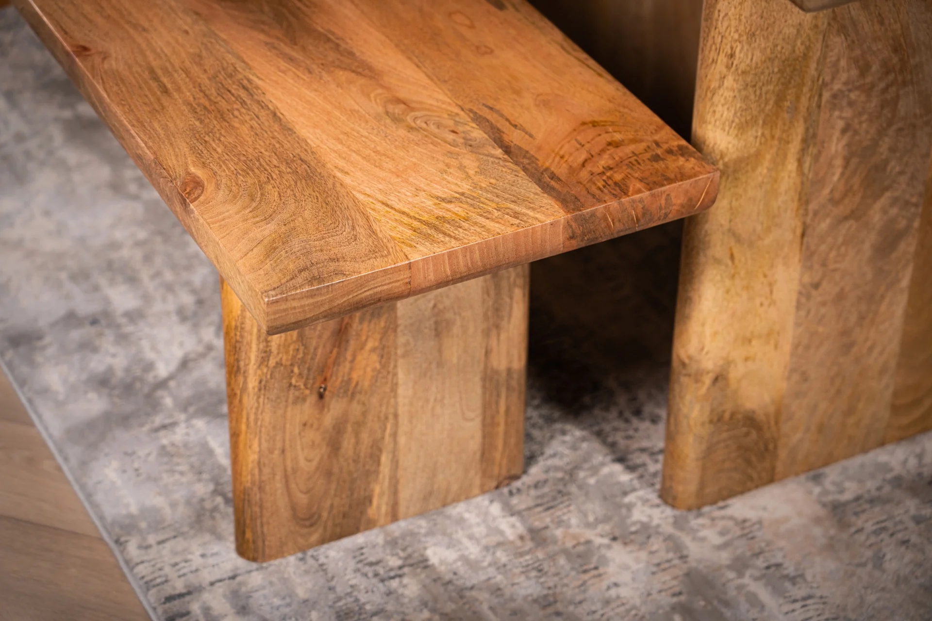 Solid Mango Wood Dining Bench 160 cm – Rodos - Image 5