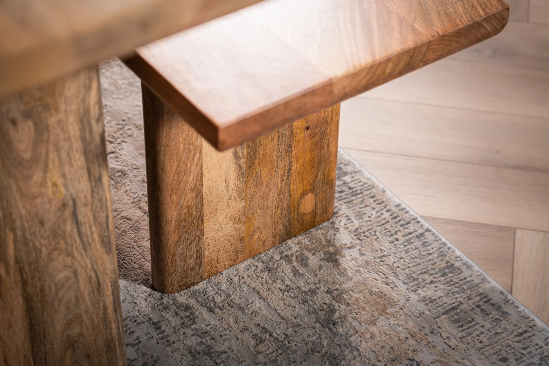 Solid Mango Wood Dining Bench 160 cm – Rodos - Image 6