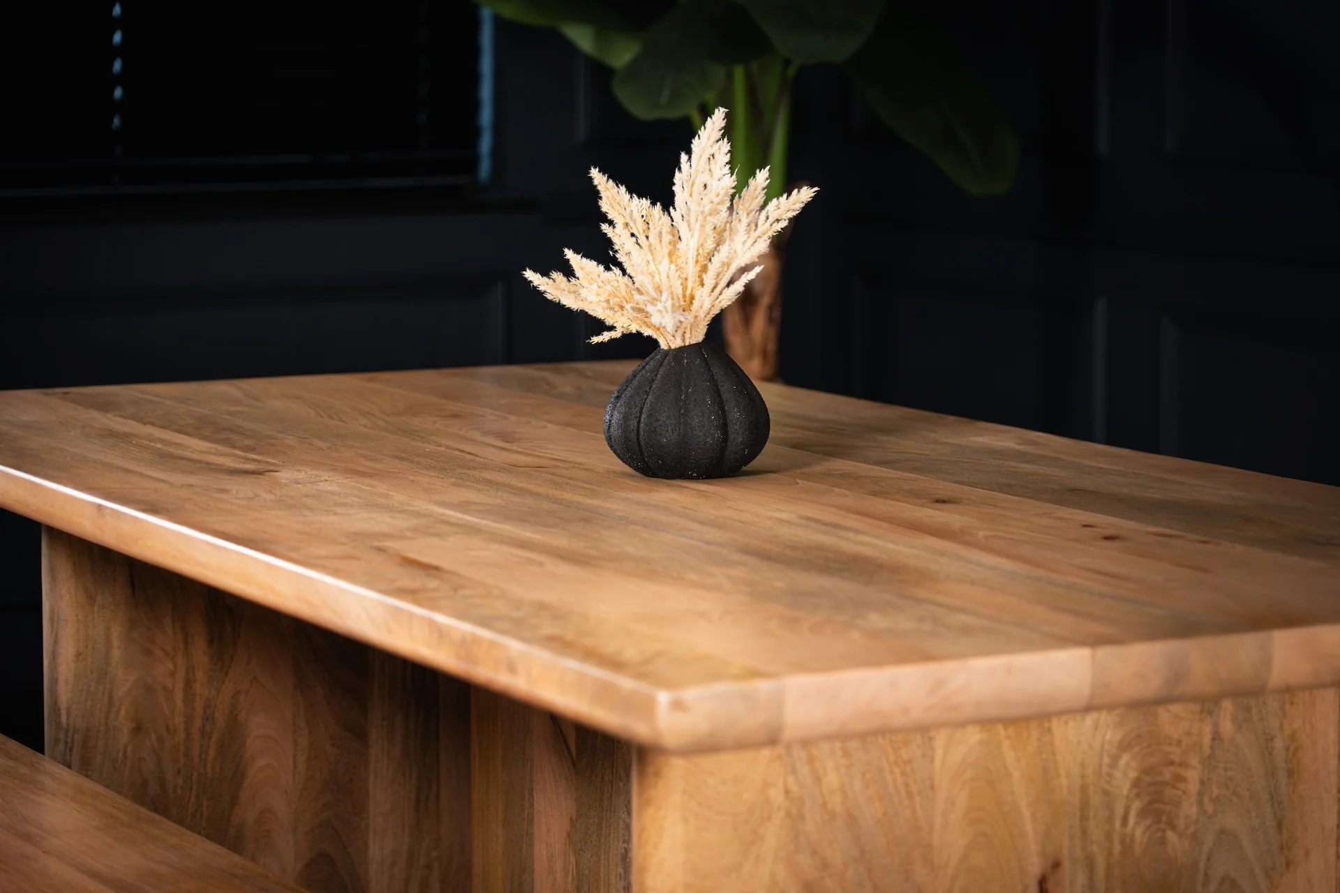 Solid Mango Wood Dining Table with Pedestal Base 200cm – Rodos - Image 7