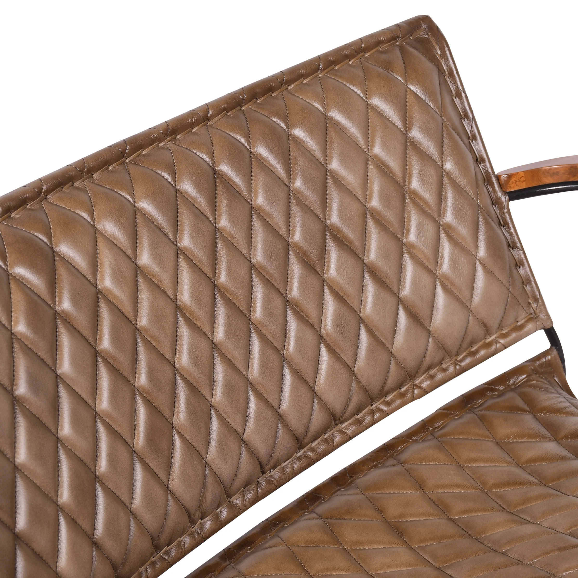 Genuine Leather Bench 128 cm – Soho Vintage Brown - Image 5